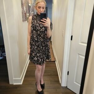Just Taylor Mock Neck Sleeveless Ruffled Dress - Size 6